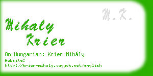 mihaly krier business card